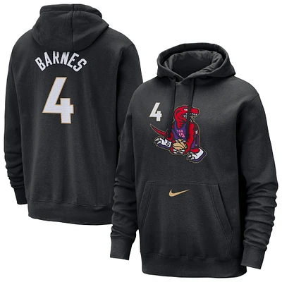 Men's Nike Scottie Barnes Black Toronto Raptors 2024/25 City Edition Name & Number Pullover Hoodie