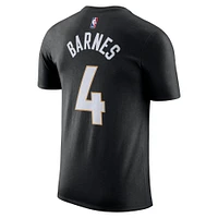 T-shirt Nike Scottie Barnes pour homme, édition City 2024/25, nom et numéro, Toronto Raptors, noir