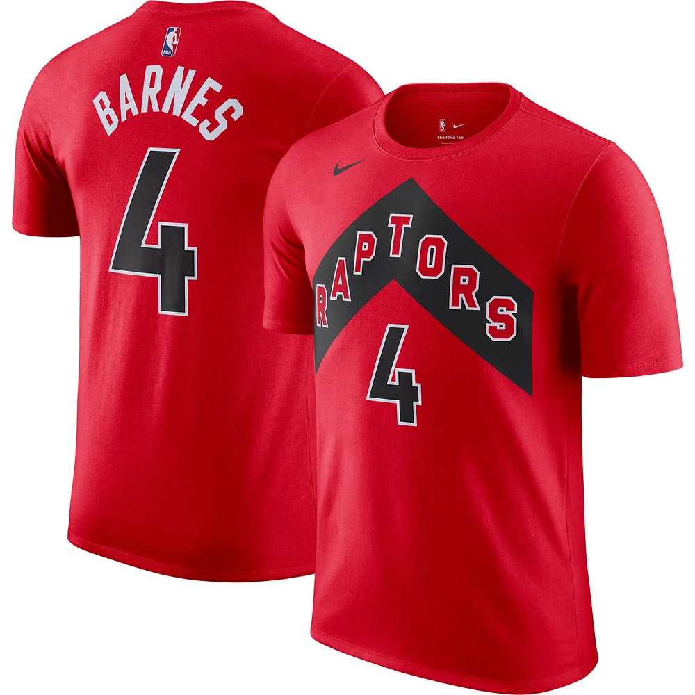 T-shirt Nike Scottie Barnes Toronto Raptors Essential Icon avec nom et numéro pour homme