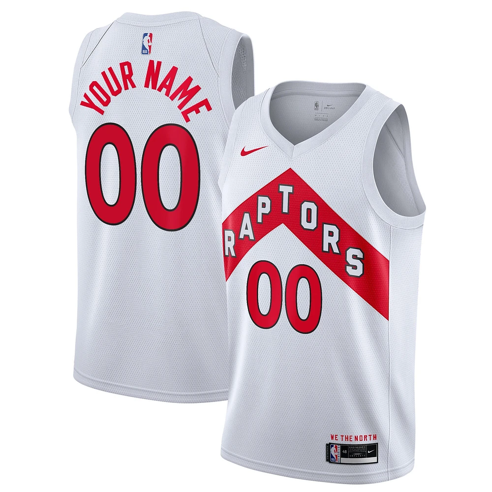 Men's Nike White Toronto Raptors 2020/21 - Swingman Custom Jersey Association Edition