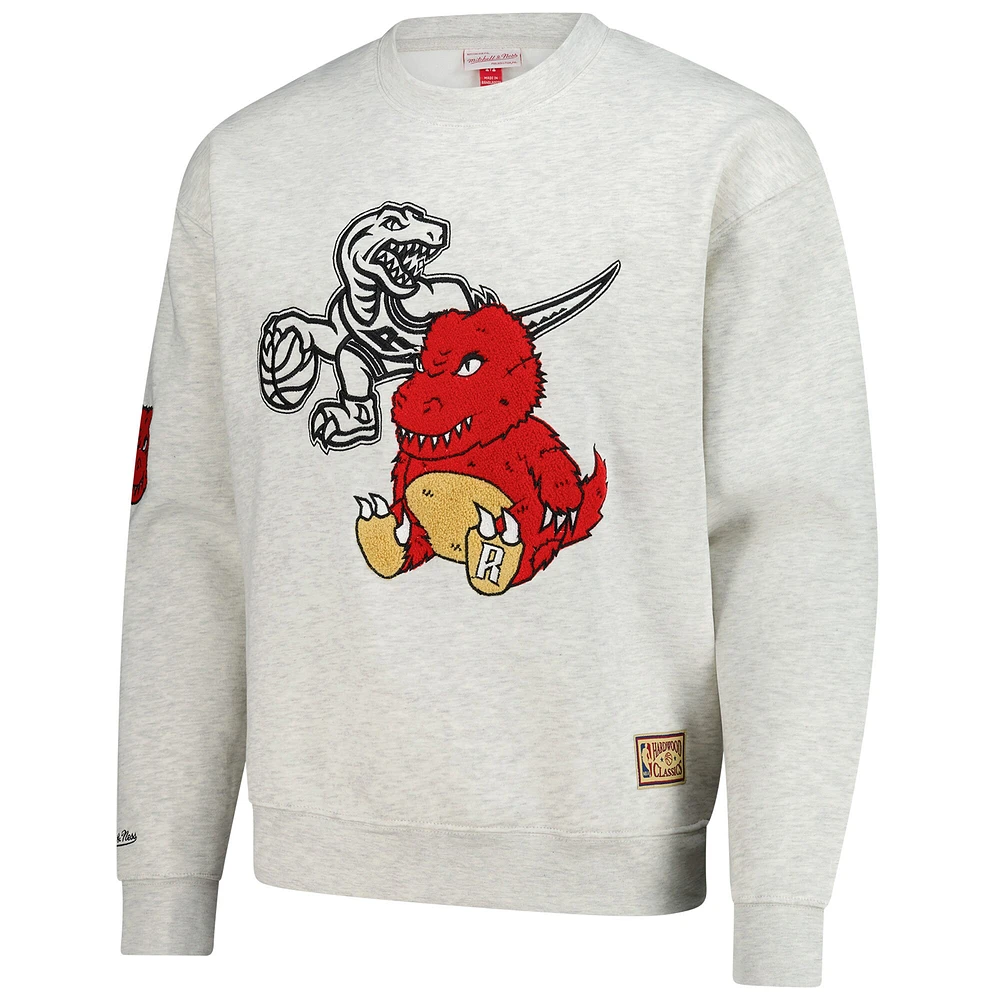 Men's  Oatmeal Toronto Raptors Plush Doll Pullover Crewneck