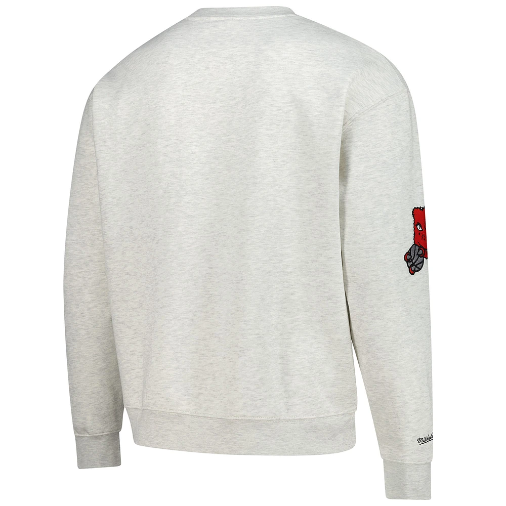 Men's  Oatmeal Toronto Raptors Plush Doll Pullover Crewneck