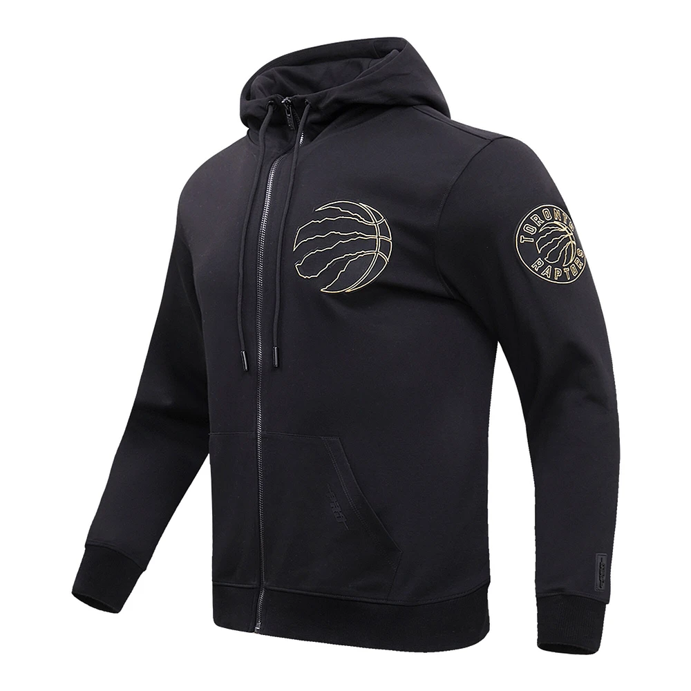 Sweat à capuche entièrement zippé Pro Standard pour hommes, noir, Toronto Raptors