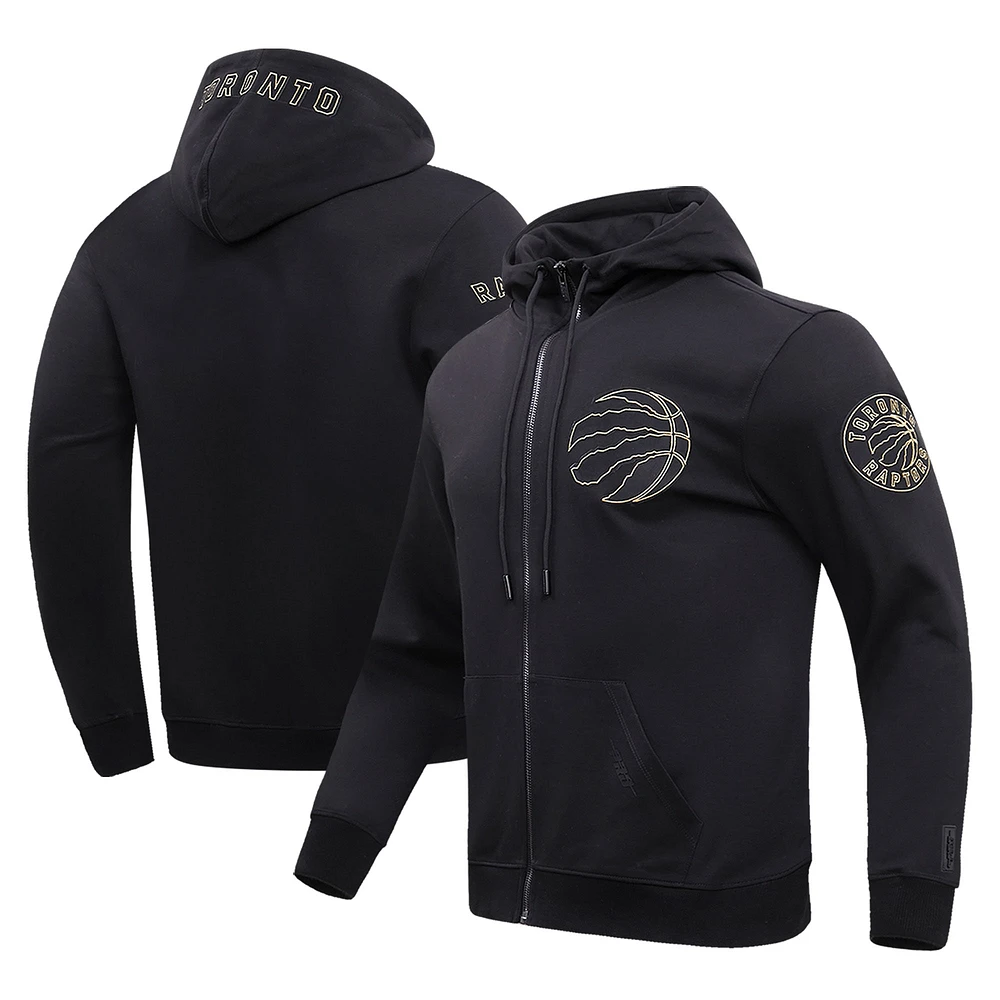 Sweat à capuche entièrement zippé Pro Standard pour hommes, noir, Toronto Raptors