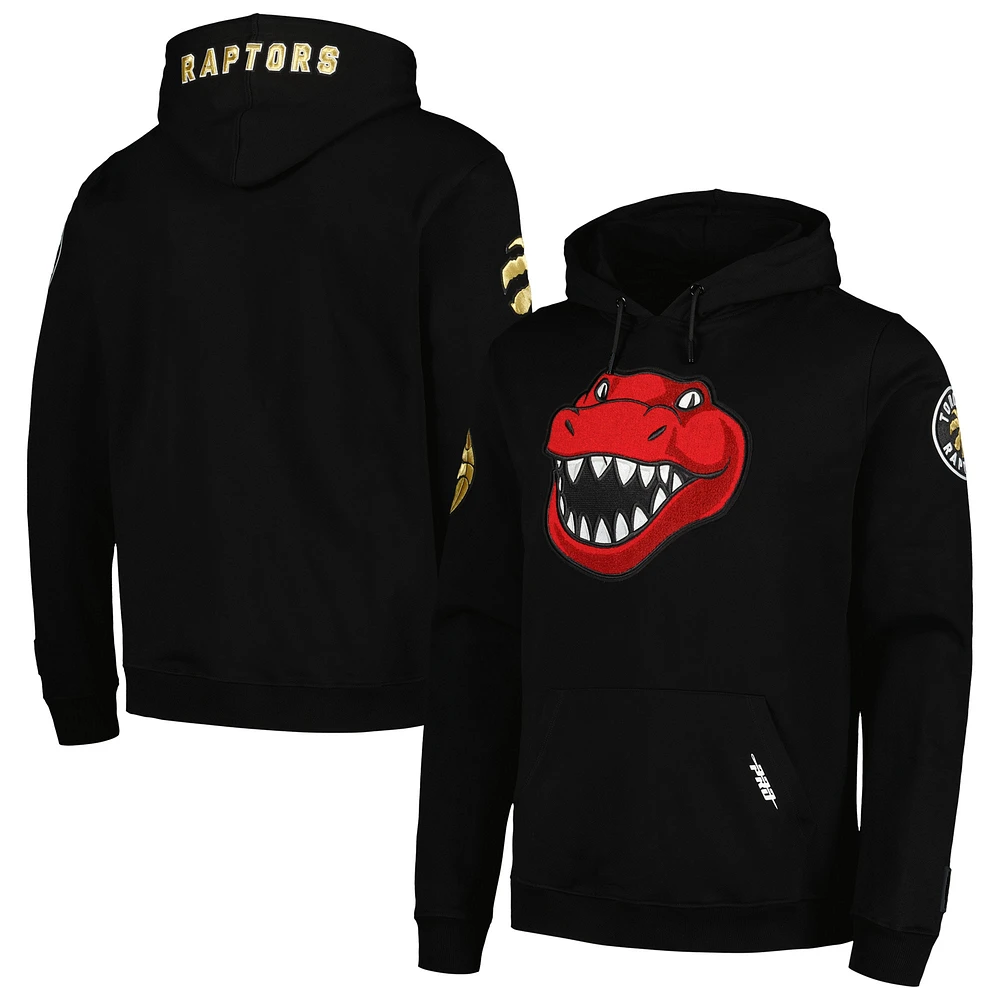 Chandail à capuchon en molleton avec mascotte des Raptors de Toronto Pro Standard noir pour hommes