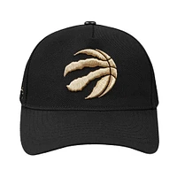 Casquette ajustable noire Pro Standard Toronto Raptors avec logo métallique pour homme