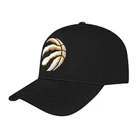 Casquette ajustable noire Pro Standard Toronto Raptors avec logo métallique pour homme