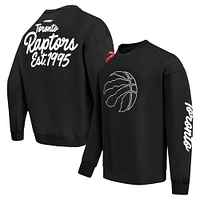 Men's Pro Standard Black Toronto Raptors Paint the City Drop Shoulder Sweatshirt