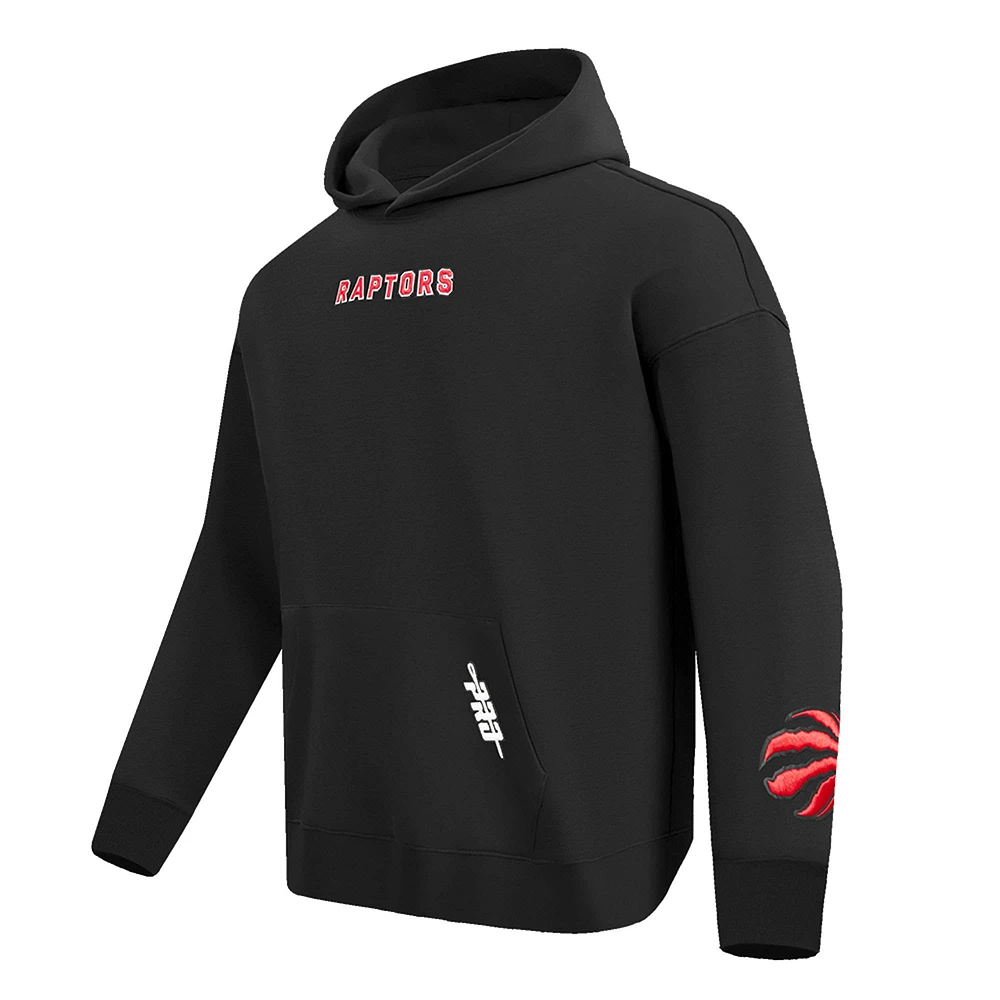 Sweat à capuche épaules tombantes Pro Standard pour homme, noir, Toronto Raptors Wingspan