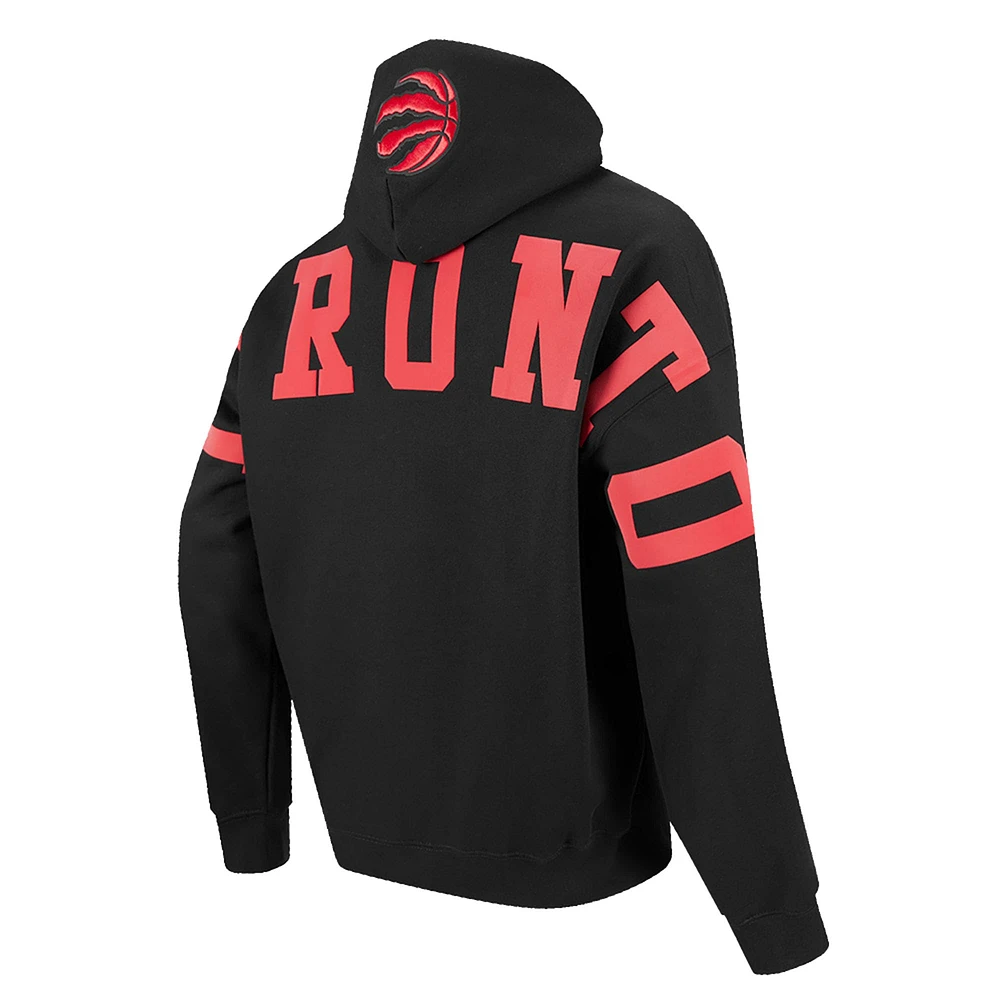 Sweat à capuche épaules tombantes Pro Standard pour homme, noir, Toronto Raptors Wingspan