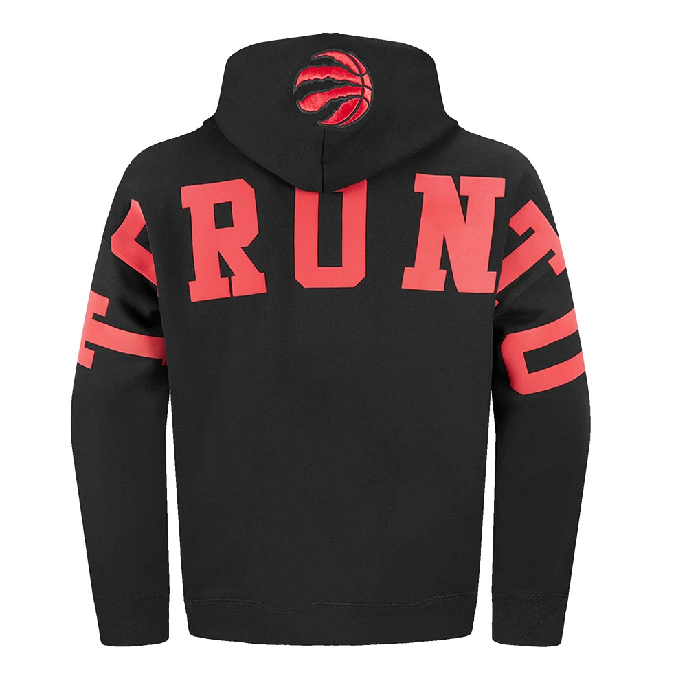 Sweat à capuche épaules tombantes Pro Standard pour homme, noir, Toronto Raptors Wingspan