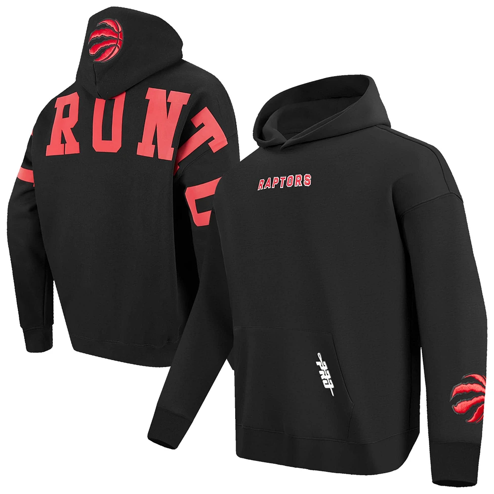 Sweat à capuche épaules tombantes Pro Standard pour homme, noir, Toronto Raptors Wingspan