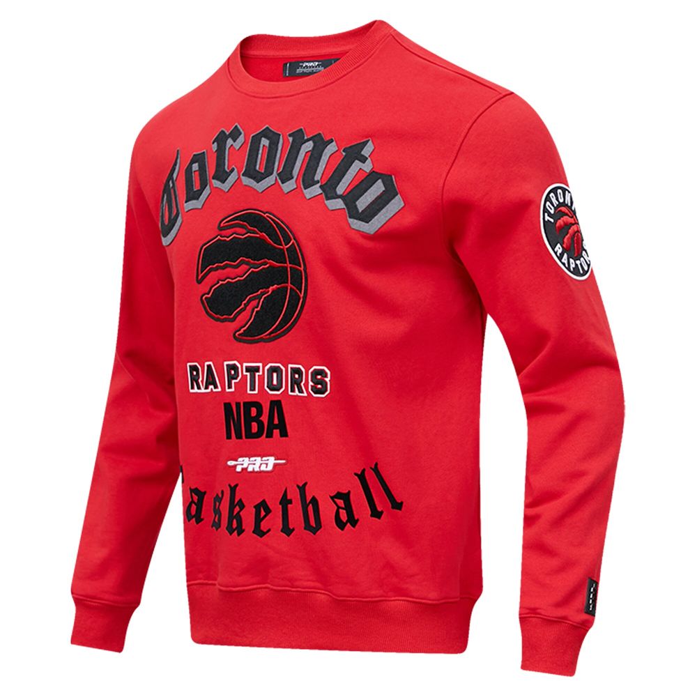 Men's Pro Standard Red Toronto Raptors Retro Old English - Pullover Sweatshirt