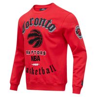 Men's Pro Standard Red Toronto Raptors Retro Old English - Pullover Sweatshirt