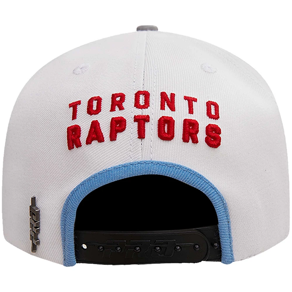 Casquette snapback avec crochet en cuir Pro Standard Toronto Raptors pour homme, blanc