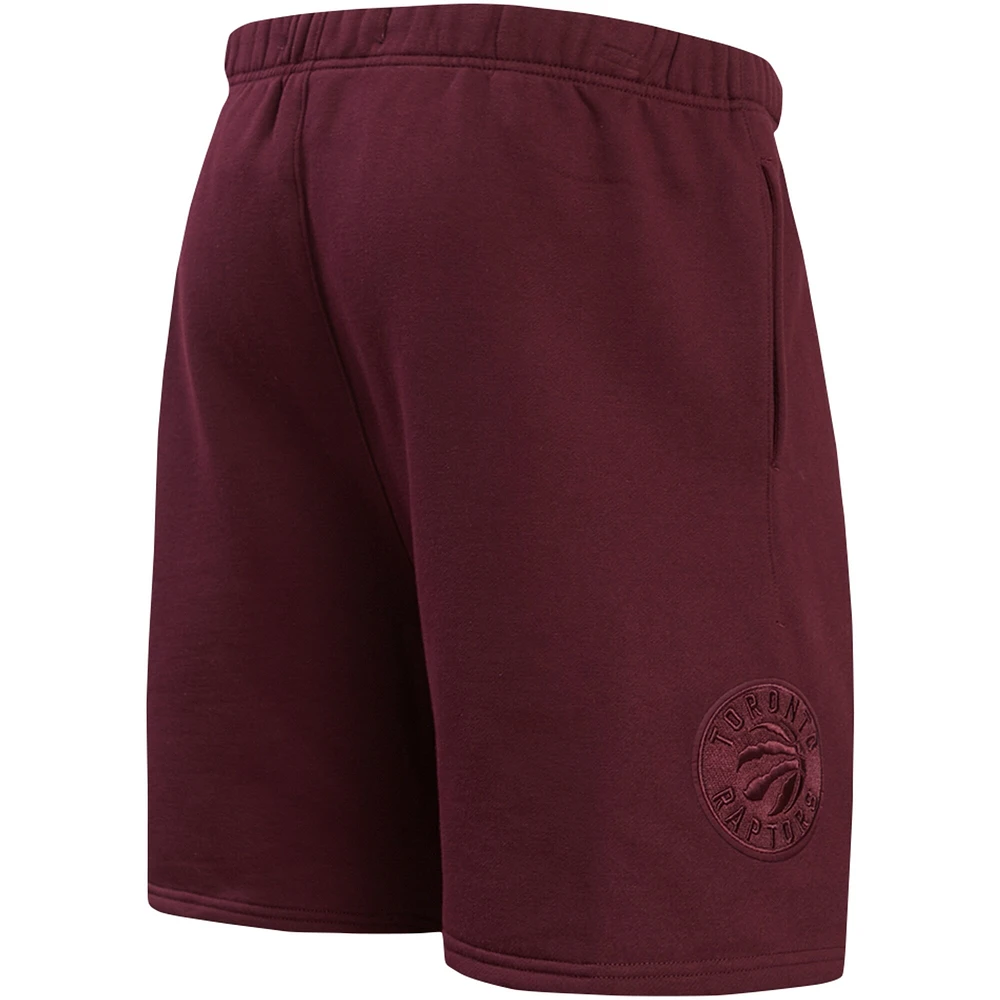 Short avec logo des Raptors de Toronto Pro Standard pour hommes, rouge vin