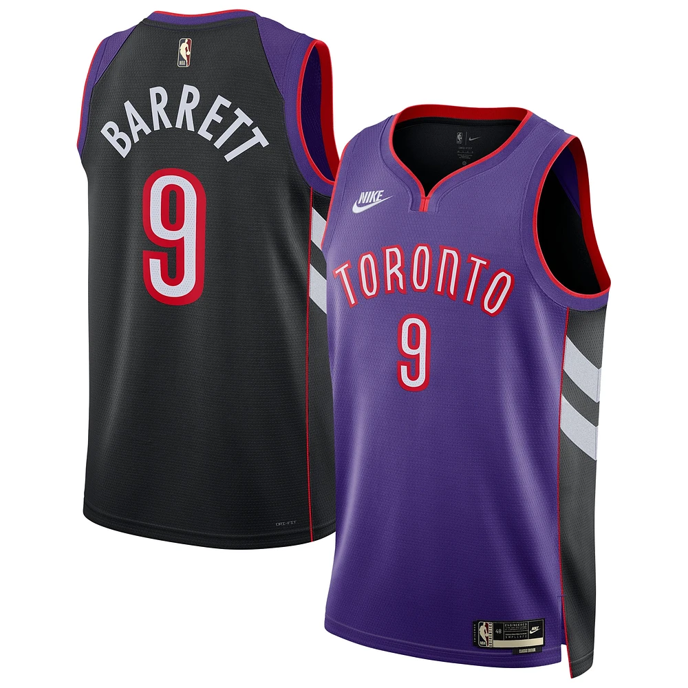 Men's RJ Barrett Purple Toronto Raptors Hardwood Classic Swingman Player Jersey