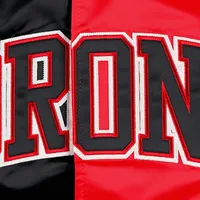 Men's Starter Black/Red Toronto Raptors Color Block Satin Full-Snap - Jacket