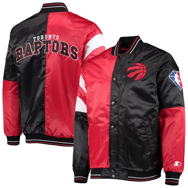NSS RAPTRS NOIR FA21 VESTE NBA STARTER POUR HOMMES LE LEADER SATIN FS JACMENMID