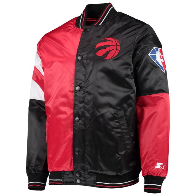 NSS RAPTRS NOIR FA21 VESTE NBA STARTER POUR HOMMES LE LEADER SATIN FS JACMENMID