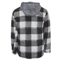 Men's Starter Black/White Toronto Raptors Sherpa Full-Button Flannel - Jacket