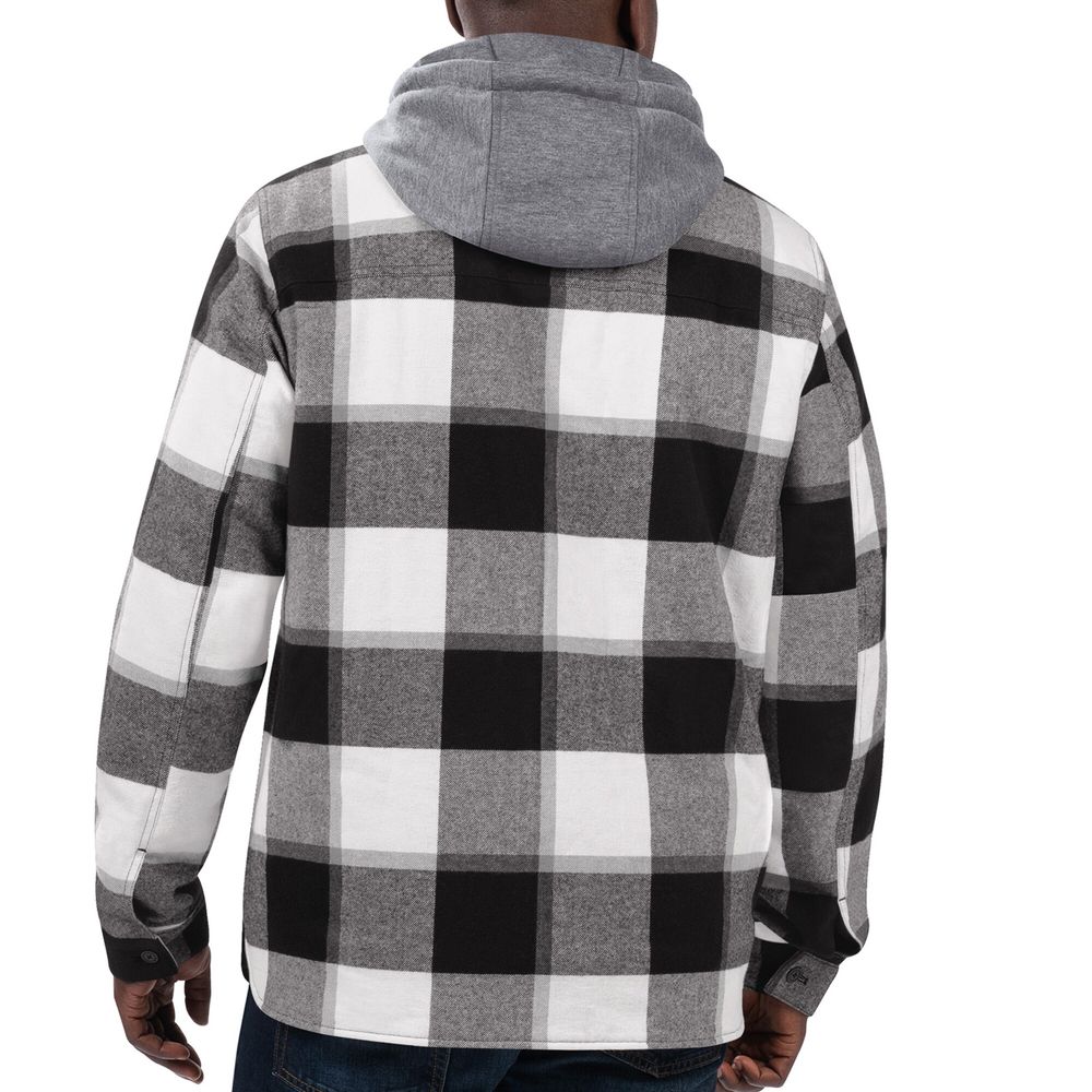 Men's Starter Black/White Toronto Raptors Sherpa Full-Button Flannel - Jacket