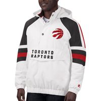 Men's Starter Black/White Toronto Raptors The Pro III Quarter-Zip - Hoodie Jacket