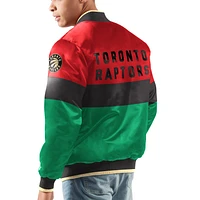 Men's Starter Red/Black/Green Toronto Raptors Black History Month 75th Anniversary - Full-Zip Jacket