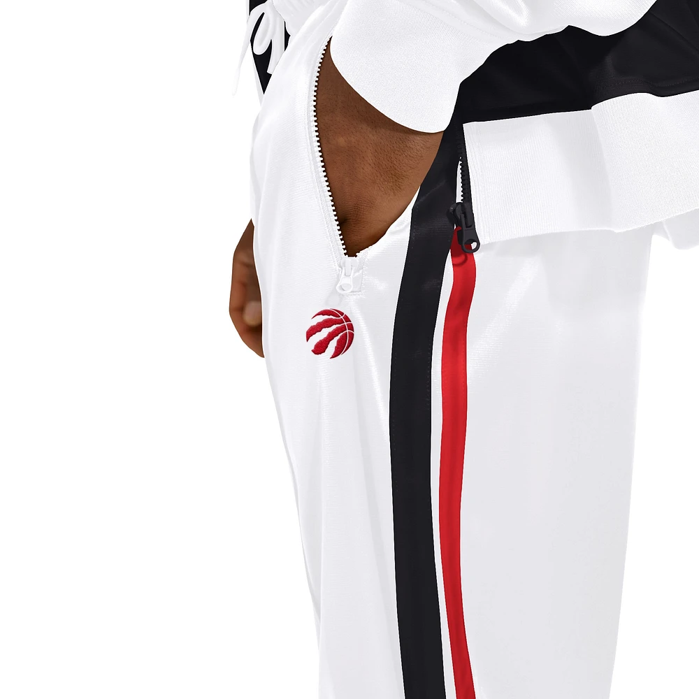 Men's Starter White Toronto Raptors Frankie Pique Track Pants