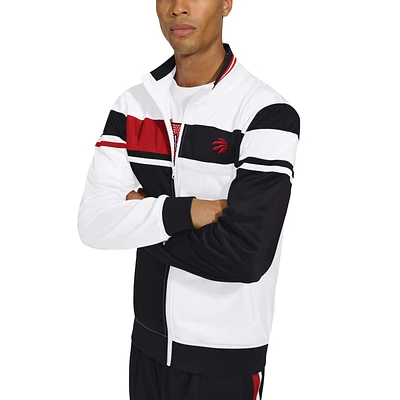 Men's Starter White Toronto Raptors Jordan Pique Full-Zip Track Jacket