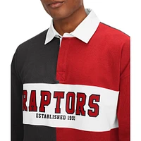 T-shirt à manches longues Ronnie Rugby des Raptors de Toronto Tommy Jeans pour homme, noir/rouge