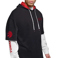 Ensemble 2 en 1 T-shirt et sweat à capuche Tommy Jeans Toronto Raptors Matthew pour homme, noir/blanc