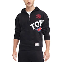 Toronto Raptors Bernard de Tommy Jeans pour homme - Noir Chandail à capuchon demi-glissière