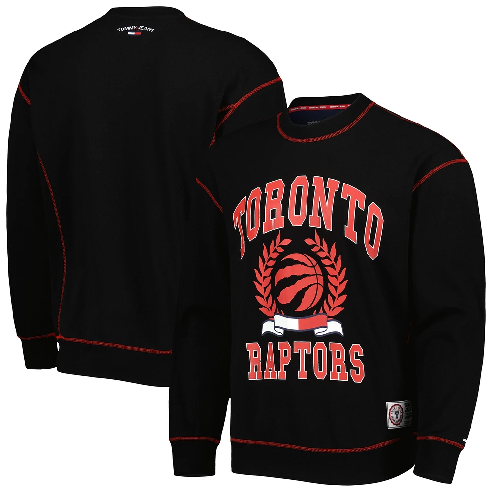 Sweat-shirt en molleton Peter French Terry des Toronto Raptors de Tommy Jeans pour homme, noir