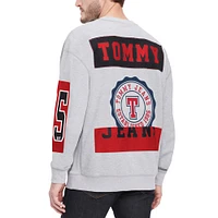 Men's Tommy Jeans Gray Toronto Raptors Hayes Crew Neck Pullover Sweatshirt