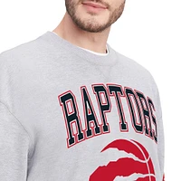 Men's Tommy Jeans Gray Toronto Raptors Hayes Crew Neck Pullover Sweatshirt