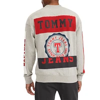 Men's Tommy Jeans Gray Toronto Raptors James Patch Pullover Sweatshirt