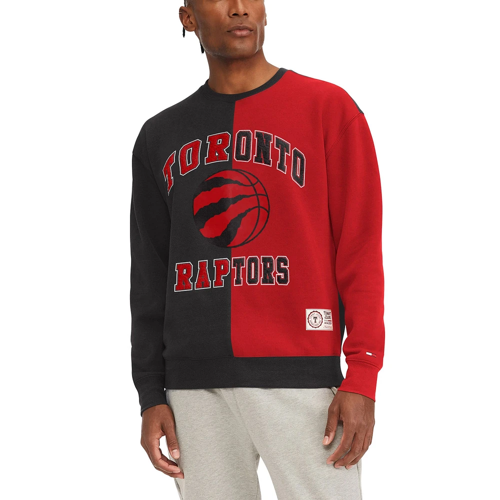 Men's Tommy Jeans Red/Black Toronto Raptors Keith Split Pullover Sweatshirt