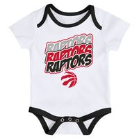 Newborn & Infant White/Black Toronto Raptors Monterey Tie-Dye - 2-Pack Bodysuit Set