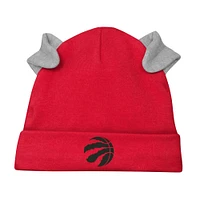 Newborn & Infant White/Red Toronto Raptors Three-Piece Dream Team - Long Sleeve Bodysuit Hat Footed Pants Set