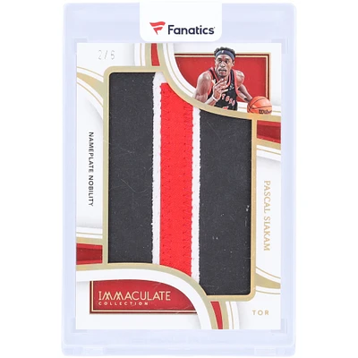 Pascal Siakam Toronto Raptors 2022-23 Panini Immaculate Collection Game Worn Letter Relic #JP-PST #2/6 Card 
