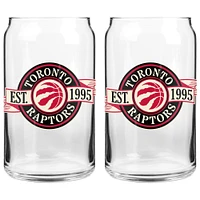 The Sports Vault Toronto Raptors 16 oz. Two-Pack Can Glass Set