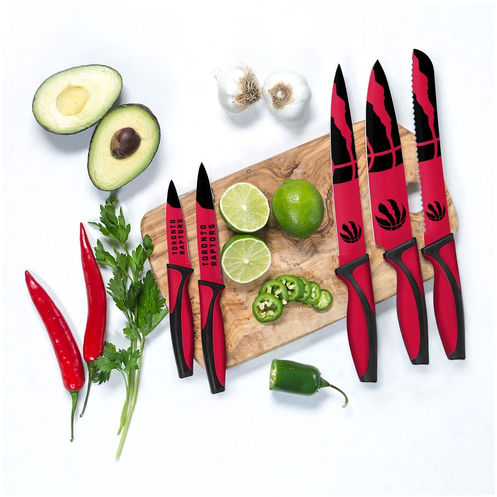 The Sports Vault Toronto Raptors - Ensemble de 5 couteaux de cuisine
