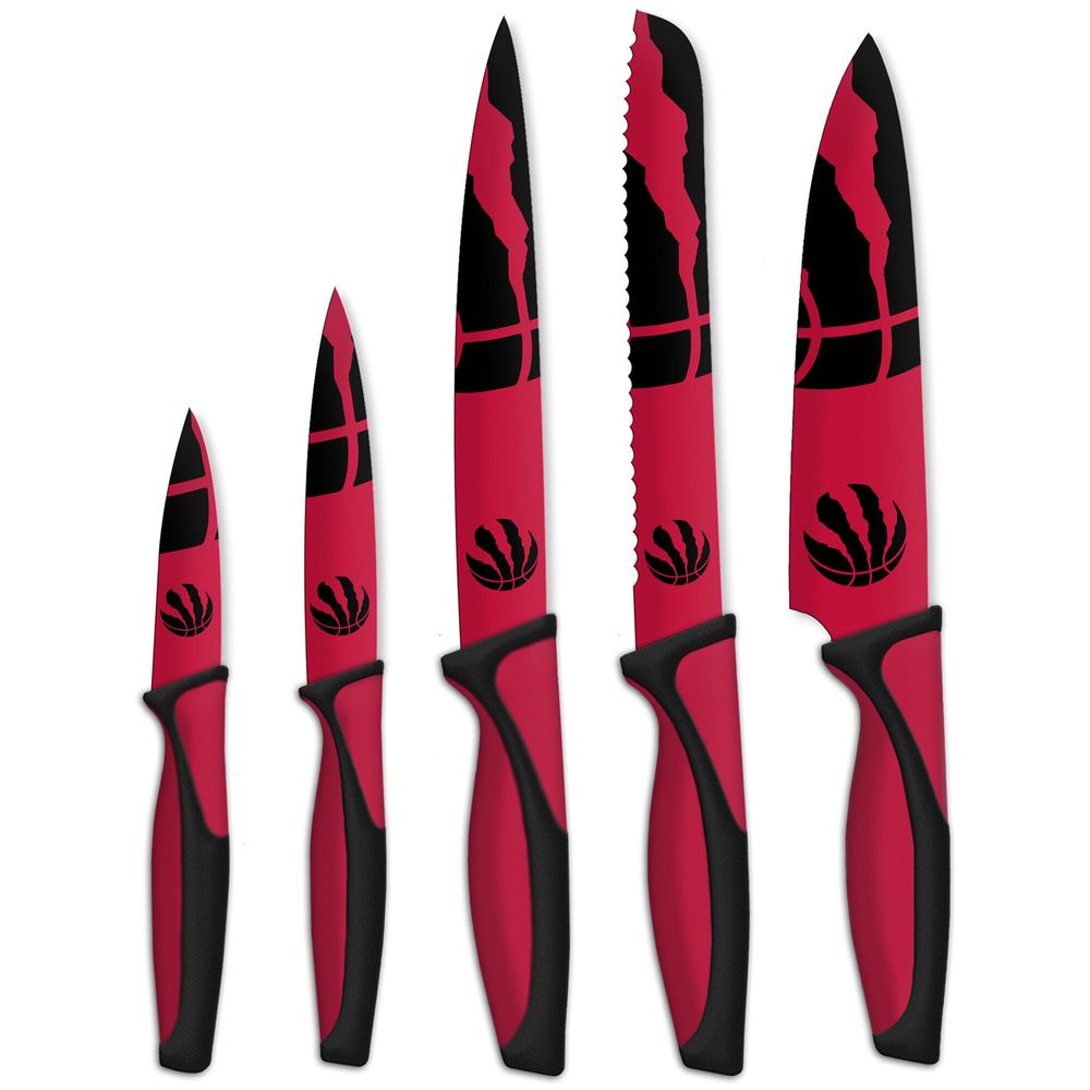 The Sports Vault Toronto Raptors - Ensemble de 5 couteaux de cuisine