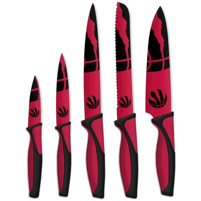 The Sports Vault Toronto Raptors - Ensemble de 5 couteaux de cuisine