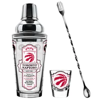 The Sports Vault Toronto Raptors Ensemble de cinq verres à shot et verres à mélange pour barman