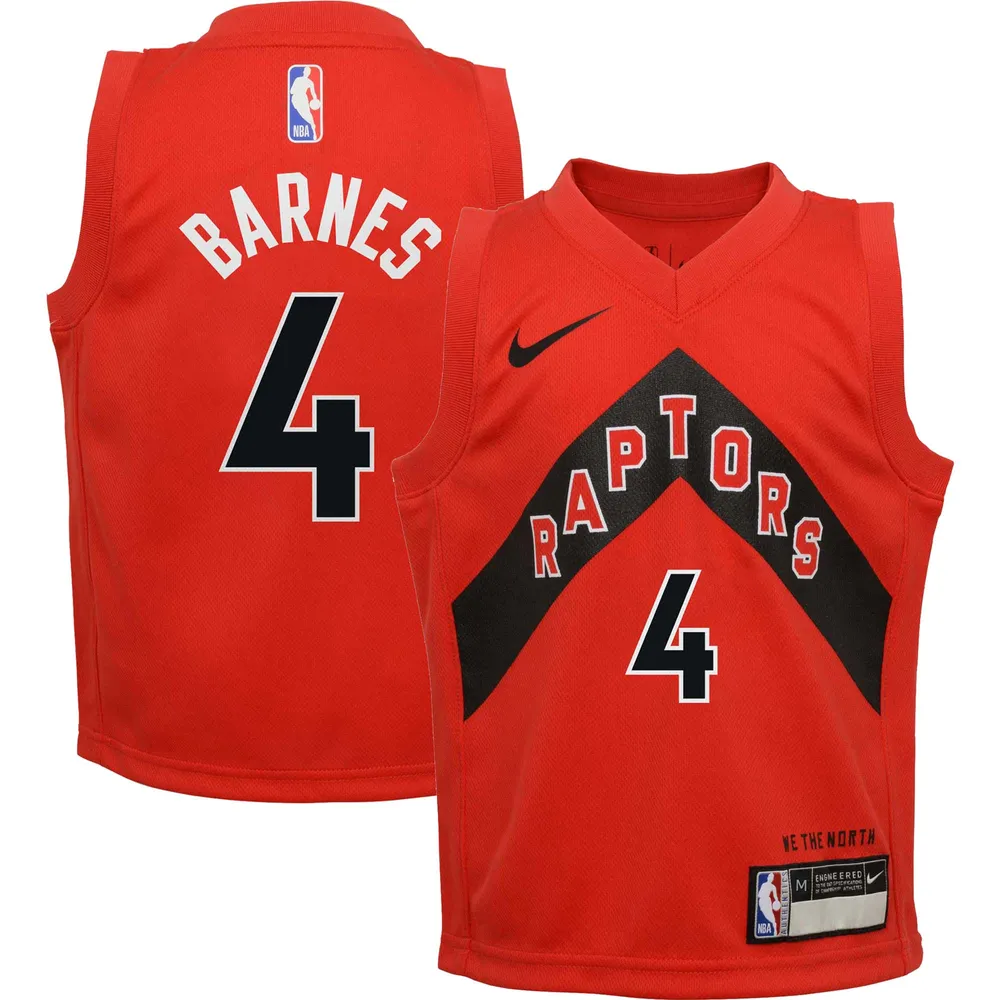 Joueur réplique Nike Scottie Barnes des Raptors de Toronto rouge pour tout-petit - Maillot Édition Icon