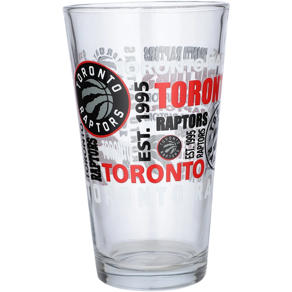 Raptors de Toronto 16 oz. Verre à pinte esprit d'équipe