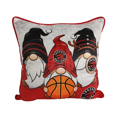 Coussin décoratif gnome des Raptors de Toronto 18" x 18"