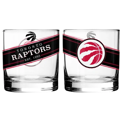 Toronto Raptors 2-Piece Rocks Glass Set